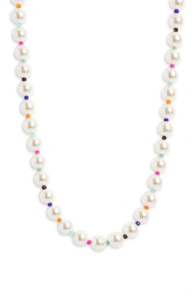 Nordstrom Imitation Pearl & Glass Bead Necklace