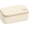 Nordstrom Initial Rectangular Jewelry Box In W- Cream- Gold