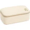 Nordstrom Initial Rectangular Jewelry Box In G- Cream- Gold