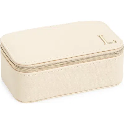 Nordstrom Initial Rectangular Jewelry Box In Neutral