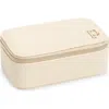 Nordstrom Initial Rectangular Jewelry Box In P- Cream- Gold