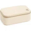 Nordstrom Initial Rectangular Jewelry Box In S- Cream- Gold