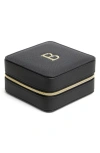 Nordstrom Initial Square Zip Travel Case In B- Black- Gold