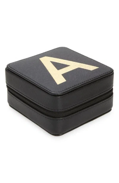 Nordstrom Initial Zip Square Jewelry Box In Multi