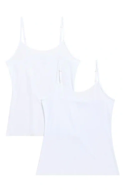 Nordstrom Invisible Edge Assorted 2-pack Camisoles In White