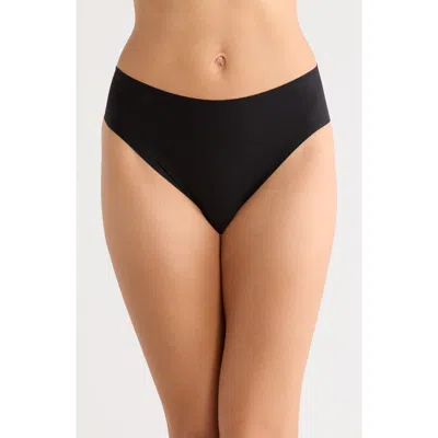 Nordstrom Invisible Edge High Cut Briefs In Black