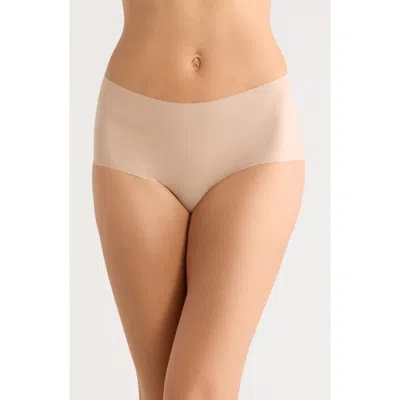 Nordstrom Invisible Edge High Cut Briefs In Tan Warm