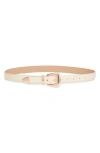 Nordstrom Iris Leather Belt In White