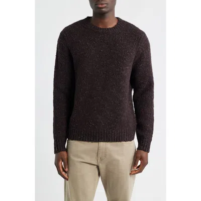 Nordstrom Italian Merino Wool Blend Crewneck Sweater In Brown