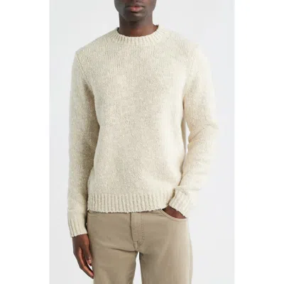 Nordstrom Italian Merino Wool Blend Crewneck Sweater In White