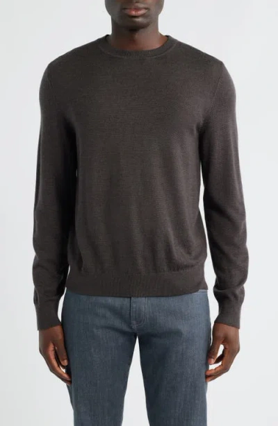 Nordstrom Italian Merino Wool Crewneck Sweater In Brown