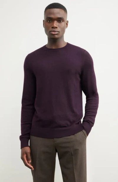 Nordstrom Italian Merino Wool Crewneck Sweater In Purple