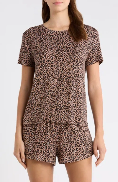 Nordstrom Jersey Shortie Pajamas In Animal Print