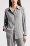 Nordstrom Jet Set Button-up Shirt In Medium Grey Heather