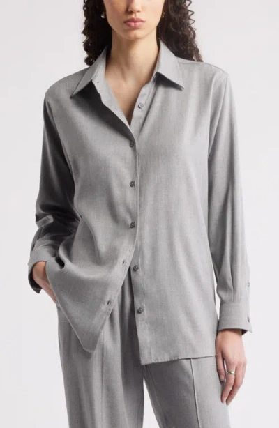 Nordstrom Jet Set Button-up Shirt In Medium Grey Heather