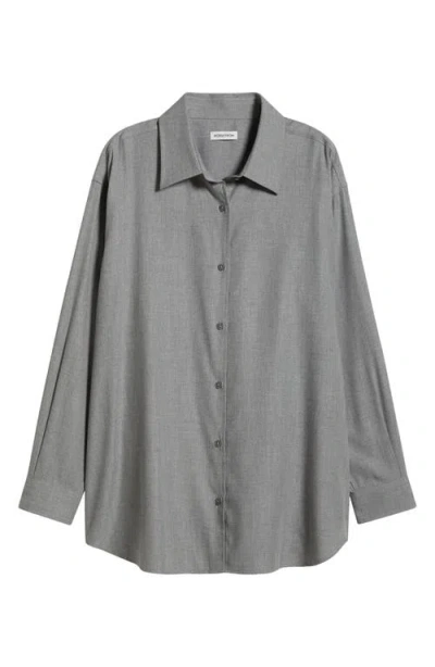 Nordstrom Jet Set Button-up Shirt In Medium Grey Heather