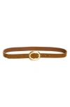 Nordstrom Jolene Suede Belt In Cognac