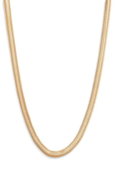 Nordstrom Jumbo Oval Herringbone Chain Necklace In Gold