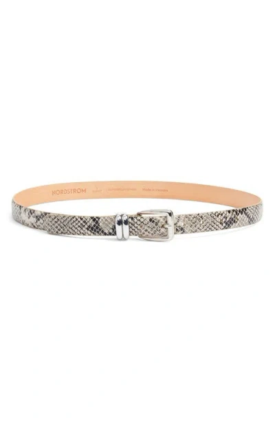 Nordstrom Katie Snakeskin Embossed Belt In Animal Print