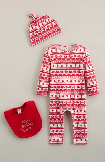 Nordstrom Babies'  Kids' 3-piece Footie, Hat & Bib Set In Multi
