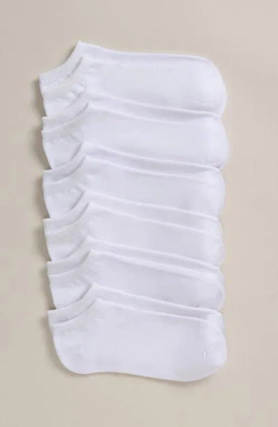 Nordstrom Kids' 6-pack Ankle Socks In White