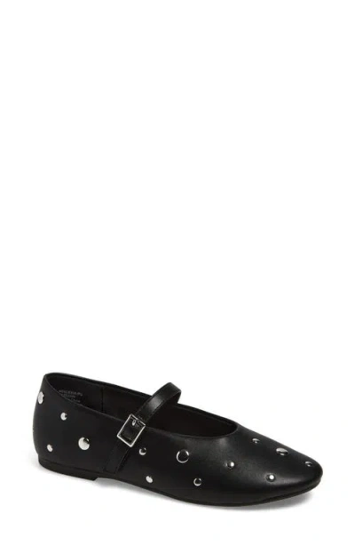 Nordstrom Kids' Alexia Stud Mary Jane Flat In Black