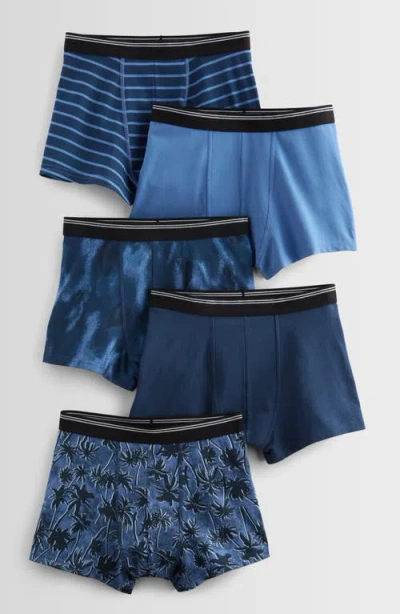Nordstrom Kids' Assorted 5-pack Boxer Briefs In Blue