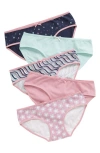 Nordstrom Kids' Assorted 5-pack Hipster Briefs In Bold Flowers- Stars Pack