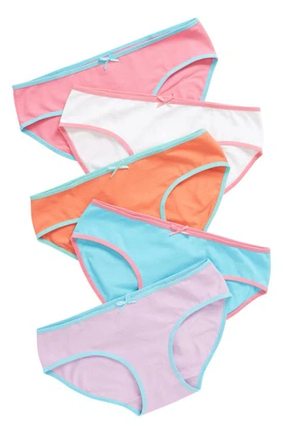 Nordstrom Kids' Assorted 5-pack Hipster Briefs In Bright Solids Pack