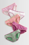 Nordstrom Kids' Assorted 5-pack Hipster Briefs In Cool Spring Pack