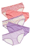 Nordstrom Kids' Assorted 5-pack Hipster Briefs In Cute Cats Pack