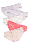 Nordstrom Kids' Assorted 5-pack Hipster Briefs In Fruit Flowers Pack