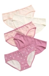 Nordstrom Kids' Assorted 5-pack Hipster Briefs In Puppy Love Pack
