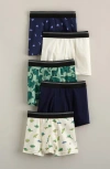 Nordstrom Kids' Assorted 5-pack Stretch Cotton Boxer Briefs In Multi