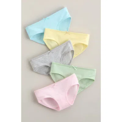Nordstrom Kids' Assorted 5-pack Stretch Cotton Hipster Briefs In Multi