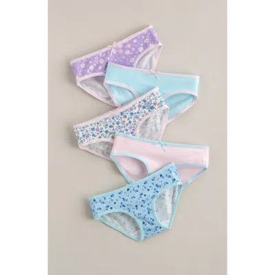 Nordstrom Kids' Assorted 5-pack Stretch Cotton Hipster Briefs In Multi