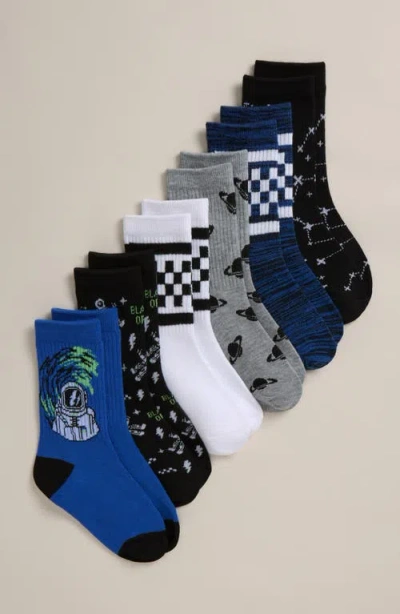 Nordstrom Kids' Assorted 6-pack Novelty Crew Socks In Multi
