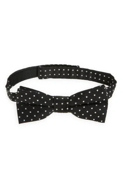 Nordstrom Kids' Boden Dot Silk Pre-tied Bow Tie In Black