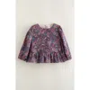 Nordstrom Kids' Bow Front Peplum Cotton Top In Multi