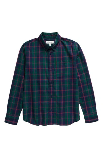 Nordstrom Kids' Button-down Shirt In Green Pampas Kelly Plaid