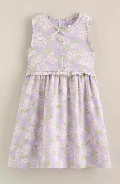 Nordstrom Kids' Button Front Cotton Dress In Purple