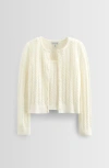 Nordstrom Kids' Cable Stitch Cardigan & Sweater Tank Set In White
