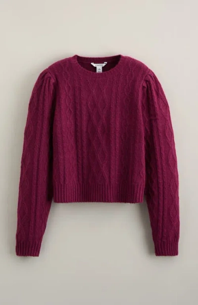 Nordstrom Kids' Cable Stitch Sweater In Burgundy