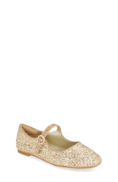 Nordstrom Kids' Camilia Mary Jane Flat In Gold Glitter