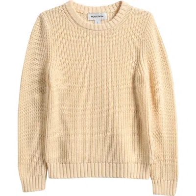Nordstrom Kids' Chunky Rib Sweater In Ivory Smoke