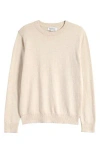 Nordstrom Kids' Cotton & Cashmere Crewneck Sweater In Beige Oatmeal Light Heather