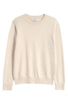 Nordstrom Kids' Cotton & Cashmere Crewneck Sweater In Beige Oatmeal Light Heather