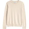Nordstrom Kids' Cotton & Cashmere Crewneck Sweater In Beige Oatmeal Light Heather