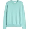 Nordstrom Kids' Cotton & Cashmere Crewneck Sweater In Teal Turquoise