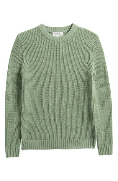 Nordstrom Kids' Cotton Blend Sweater In Green Frozen